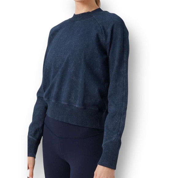 Lululemon Ready to Roll Crew  Dye Acid Rubber Dye True Navy Size 4 - Picture 4 of 9